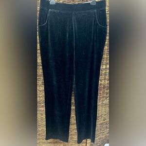 Zenergy by Chicos- Black Velour Solid Pants,‎ Size:1, New with tags
